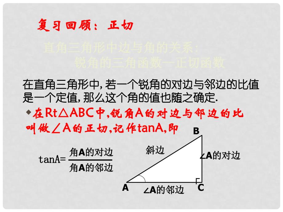 九年级数学下册 《从梯子的倾斜程度谈起》第二课时教学课件 北师大版_第2页