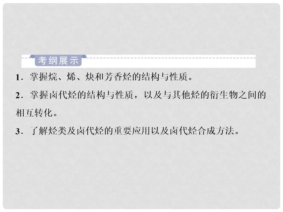 高考化学一轮复习 专题 烃与卤代烃课件 新人教版_第2页