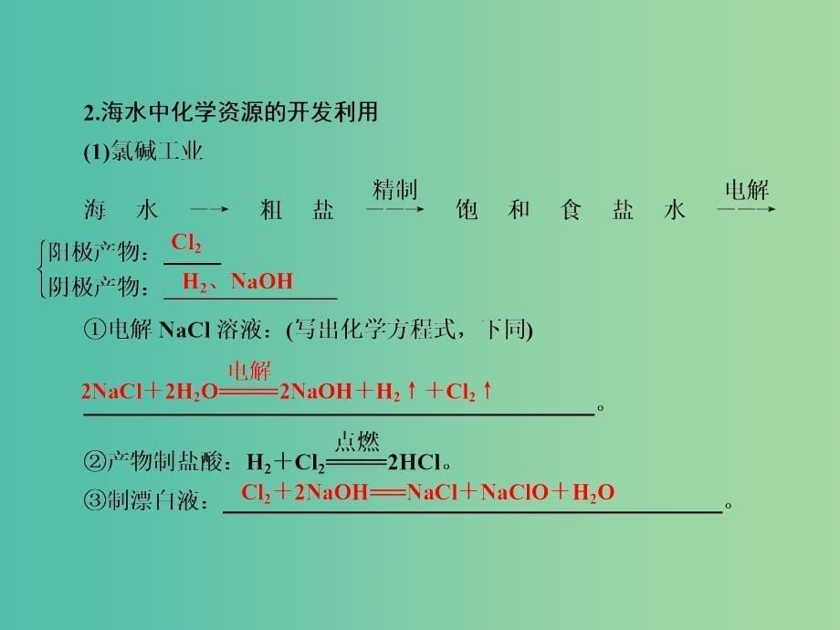 高考化学大一轮复习14海水资源的综合利用环境保护与绿色化学课件新人教版.ppt_第5页