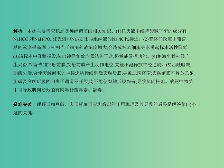 江苏专版2019版高考生物一轮复习专题18人和高等动物的神经调节课件.ppt_第4页