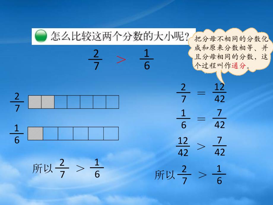 五年级数学上册5.9分数的大小课件新北师大_第3页