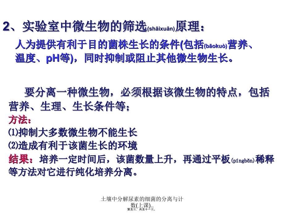 土壤中分解尿素的细菌的分离与计数(上课)..课件_第5页