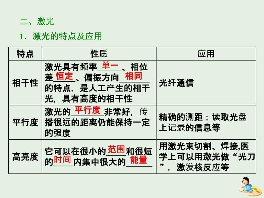 山东省专用高中物理第十三章光第78节光的颜色色散激光课件新人教版选修3_第5页