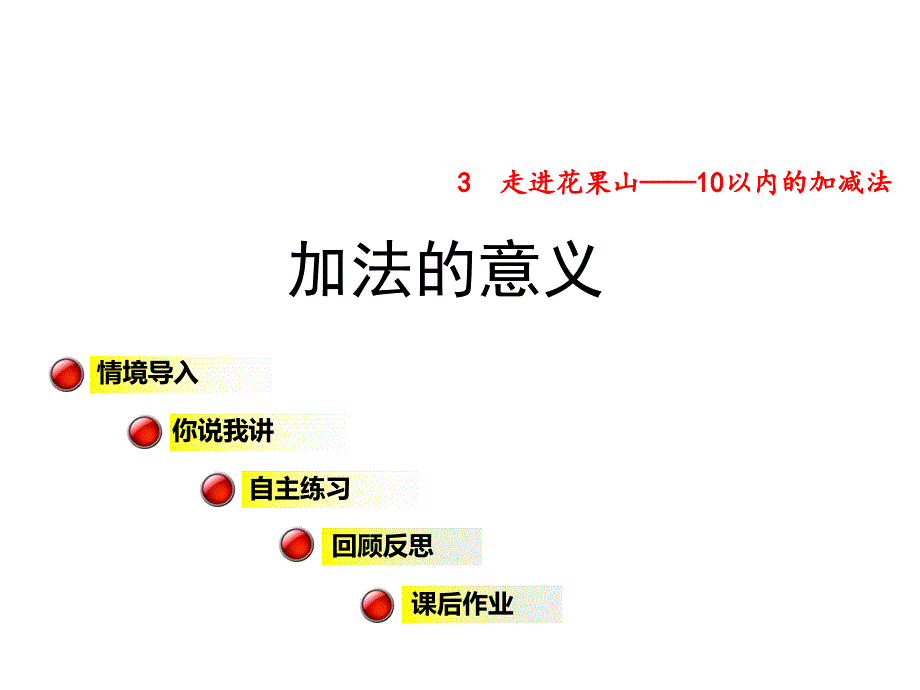 一年级上册数学课件第三单元信息窗1 加法的意义青岛版 (共24张PPT)教学文档_第1页