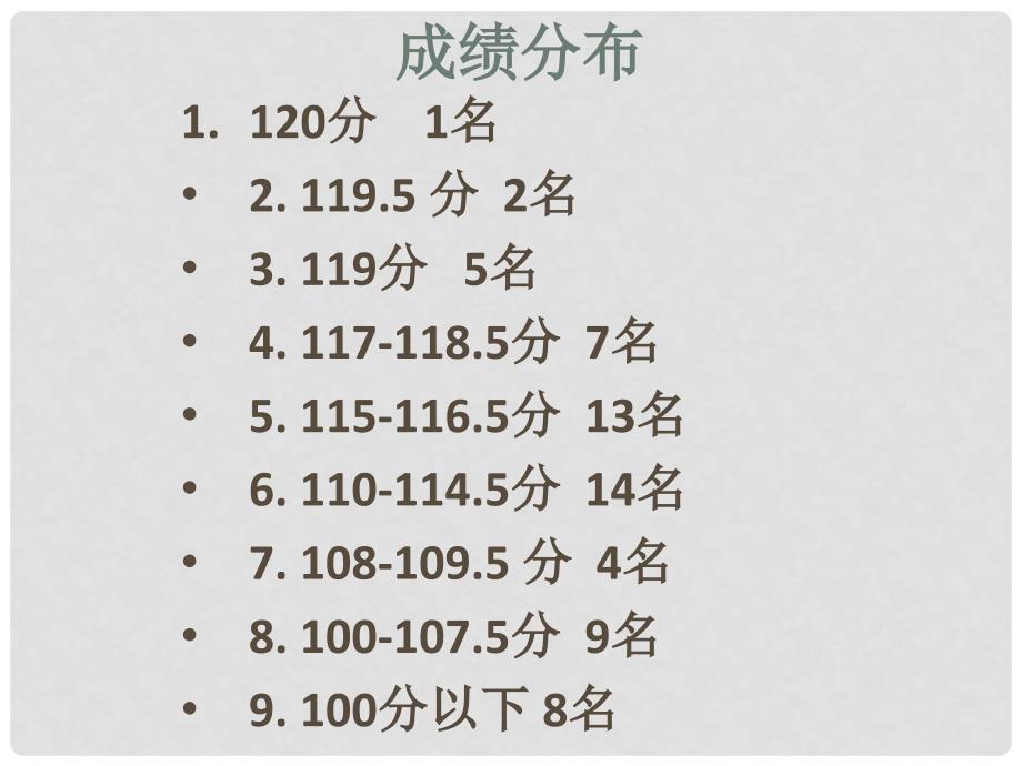 七年级英语上册 期末试卷讲评课件 人教新目标版_第1页