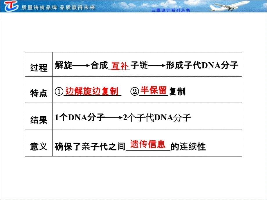 必修②第三单元第二讲DNA分子的结构、复制与基因的本质文档资料_第5页