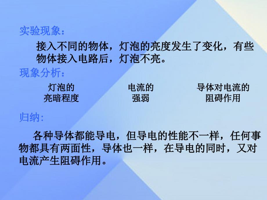 九年级物理上册 4.3 电阻 导体对电流的阻碍作用课件 （新版）教科版_第2页