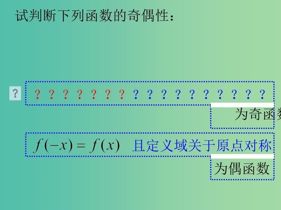 高中数学 第一章《函数奇偶性》课件 新人教版必修1.ppt_第5页