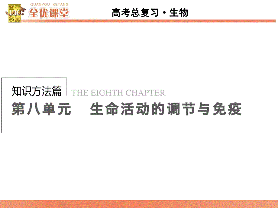 全优课堂高考生一轮配套课件：8.28通过激素的调节、神经调节与激素调节的关系_第1页