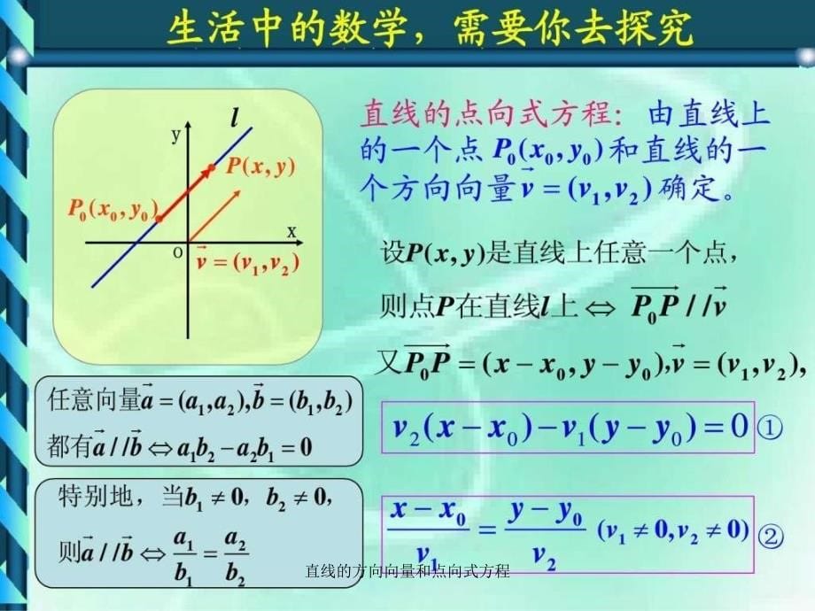 直线的方向向量和点向式方程课件_第5页