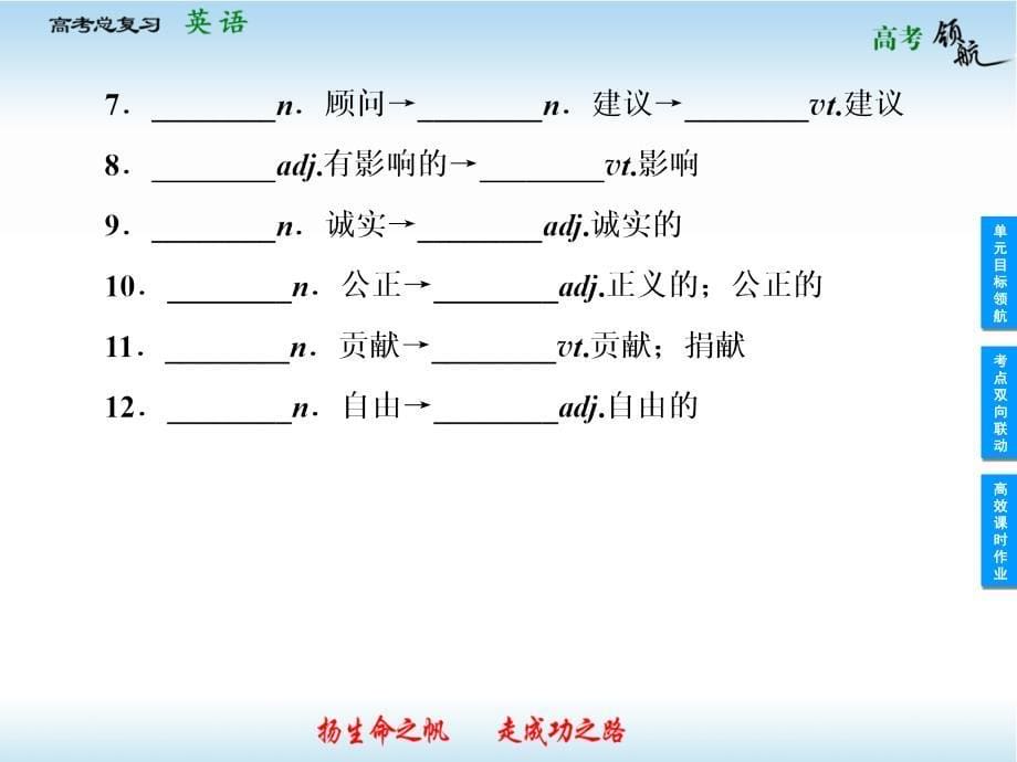 2013届高三英语一轮复习课件：Module5GreatPeople(外研版必修3).ppt_第5页