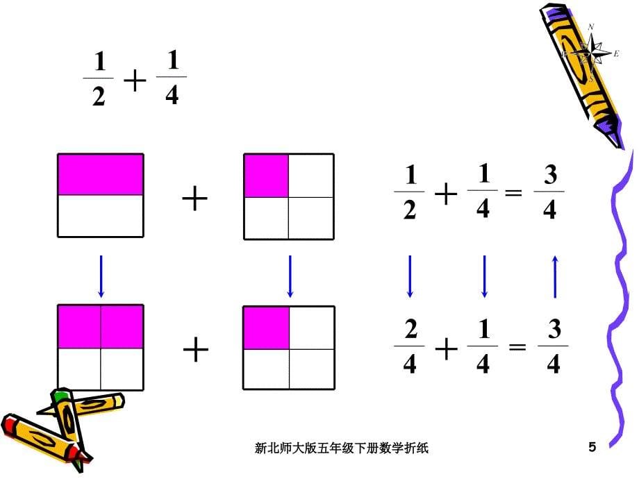 新北师大版五年级下册数学折纸课件_第5页