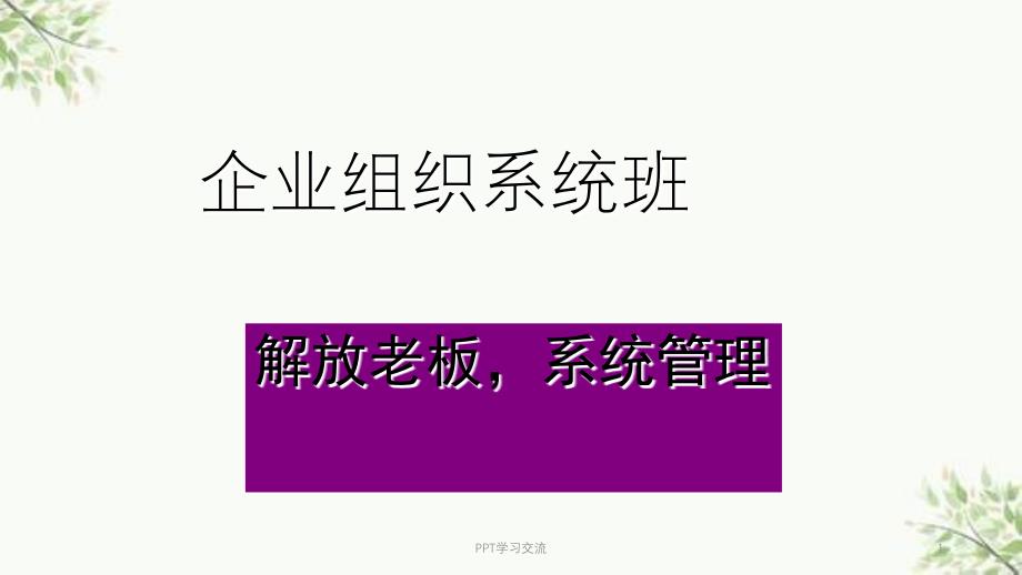 企业组织系统班课课件_第1页