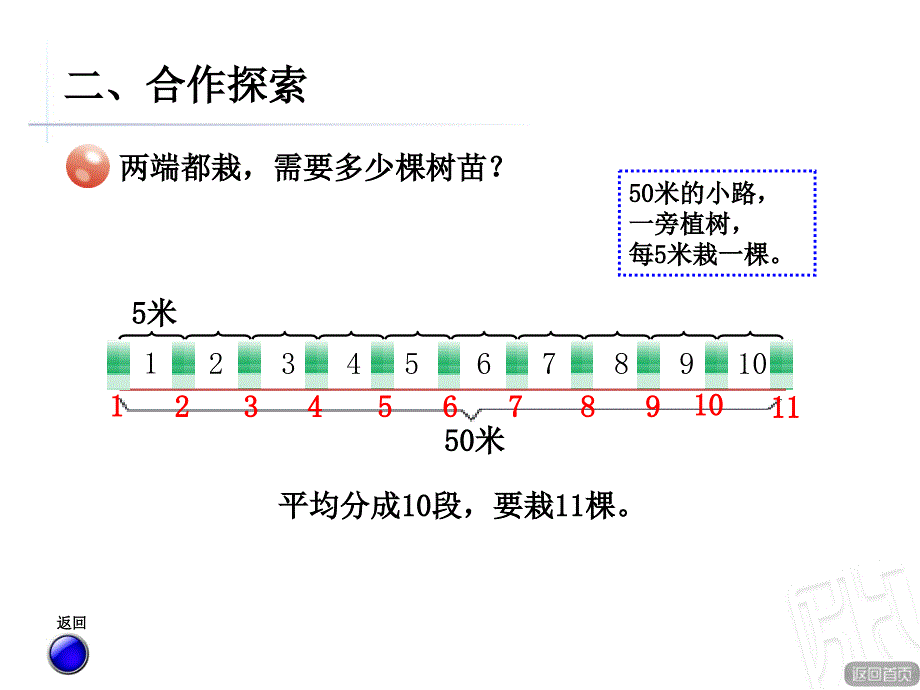 青岛版四年级上册智慧广场《植树问题》_第4页