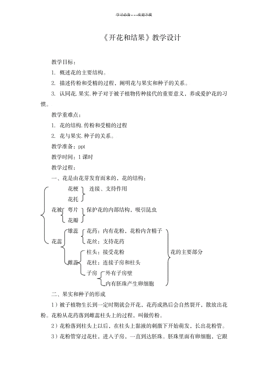 2023年开花和结果精品教案 3_第1页