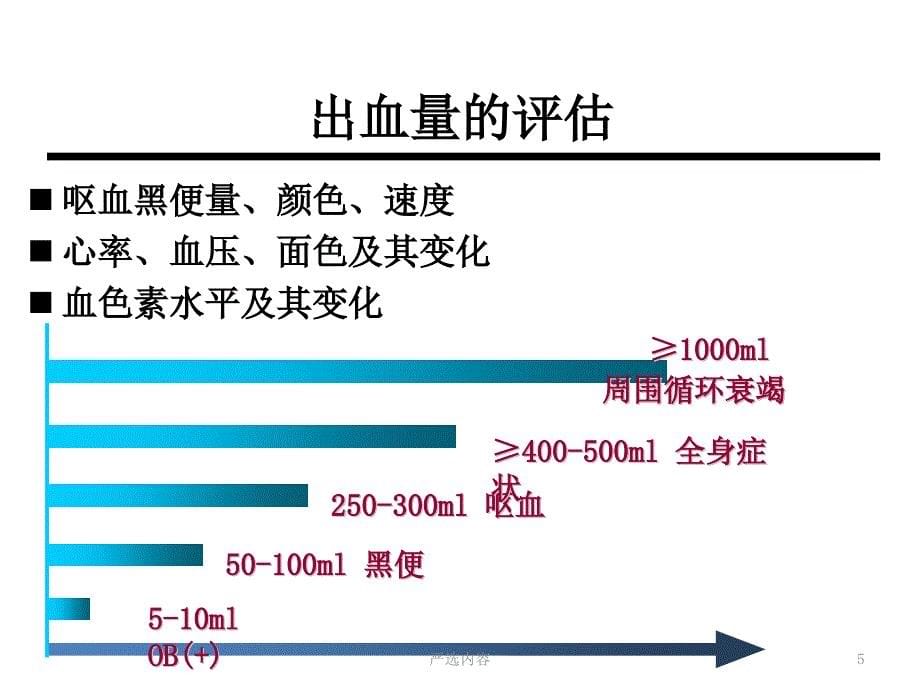 急性消化道大出血的快速诊断及处理优选内容_第5页