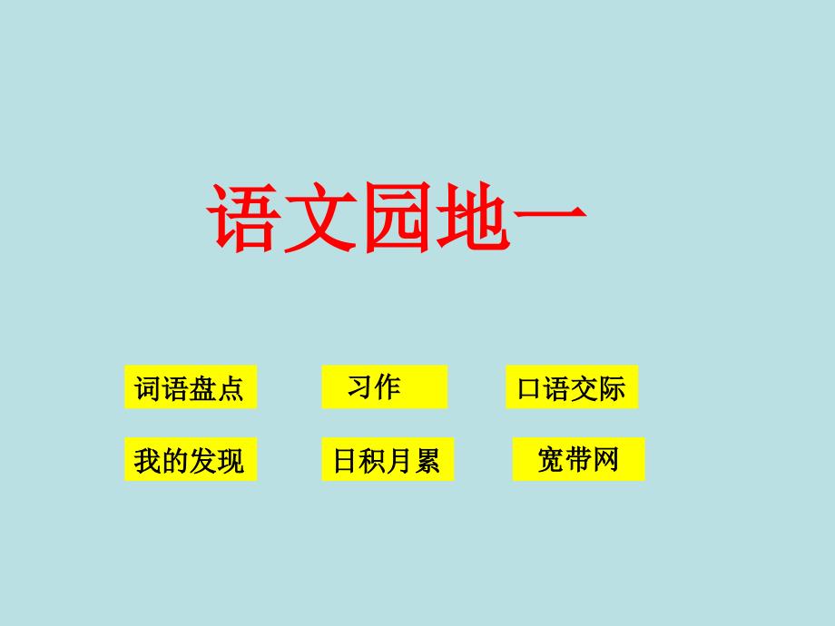 人教版小学语文四年级下册语文园地1课件_第1页