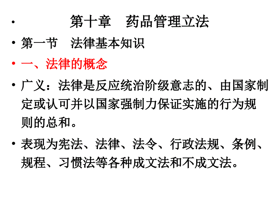 法规及药品管理法讲述_第1页