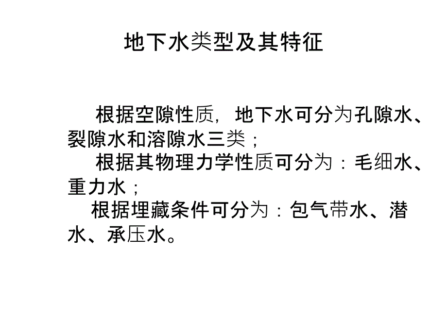 地下水类型及其特征_第1页