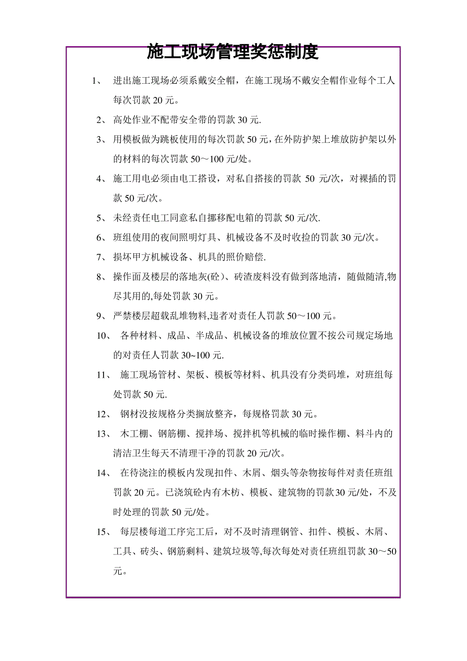 施工现场管理奖惩制度_第1页