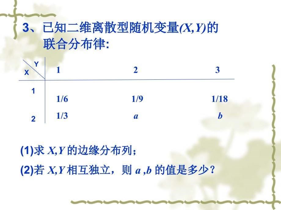 二维随机变量练习题ppt课件_第5页