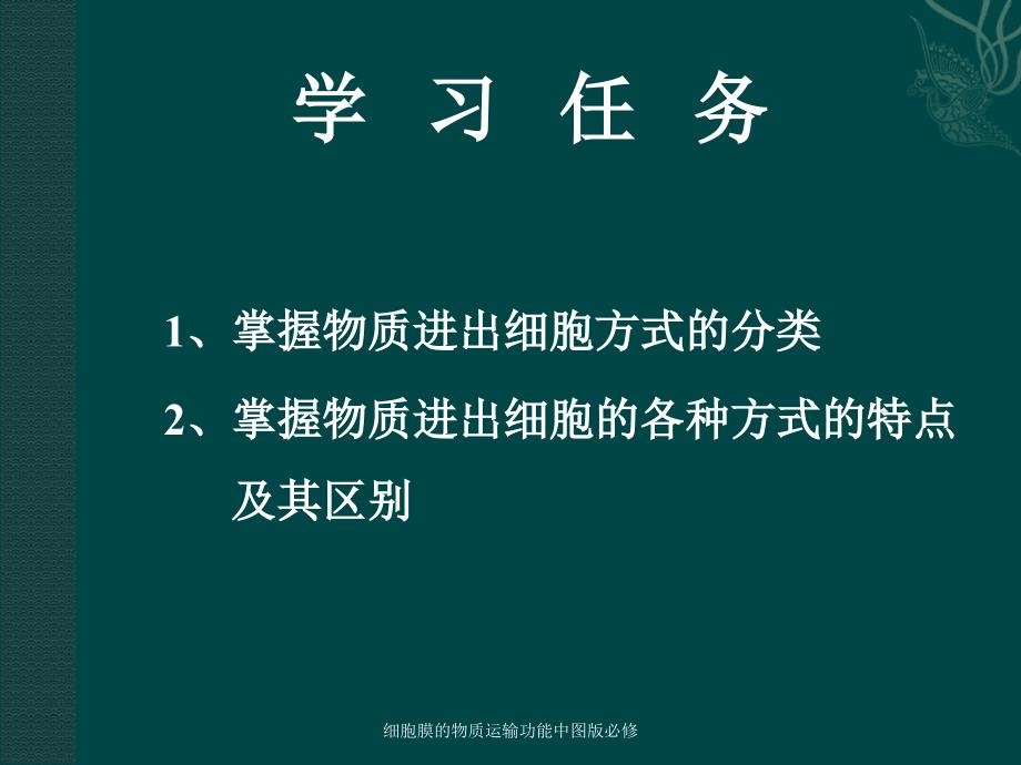 细胞膜的物质运输功能中图版必修_第4页