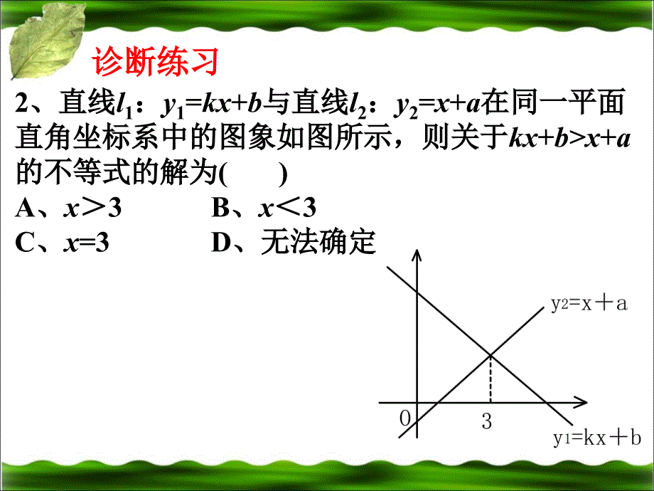 《一元一次不等式与一次函数》2_第3页