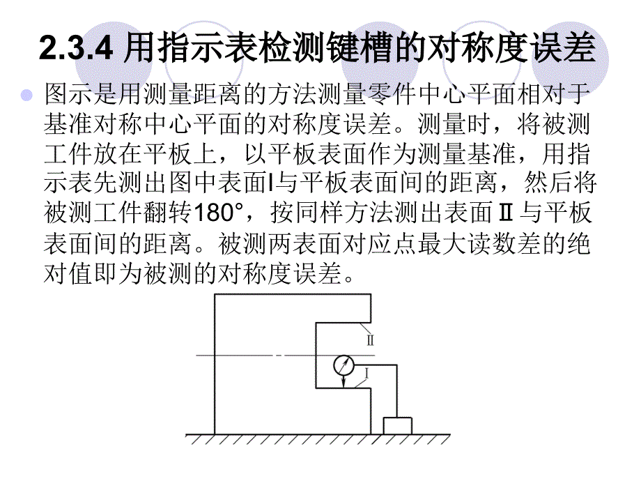 用指示表检测键槽的对称度误差_第1页