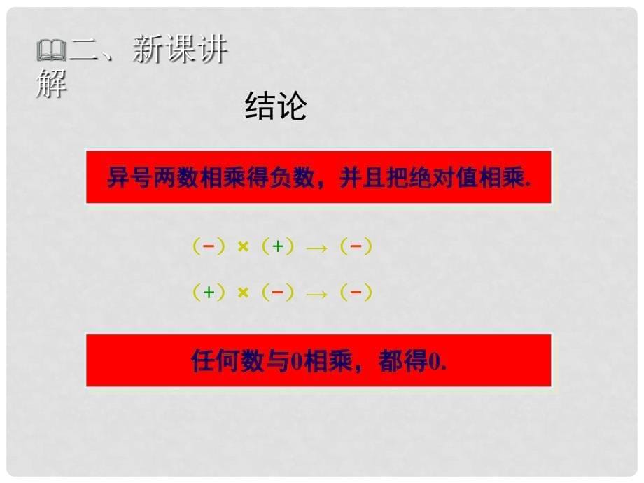 七年级数学上册 第1章 有理数 1.5.1 有理数的乘法教学课件 （新版）湘教版_第5页