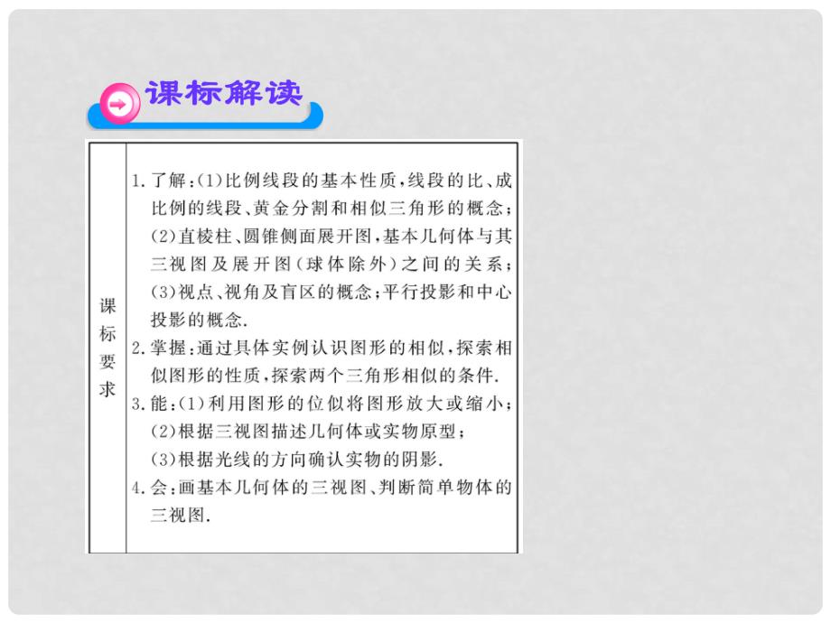 中考数学 第二十六讲相似、投影与视图精品课件（含10 11真题）_第3页