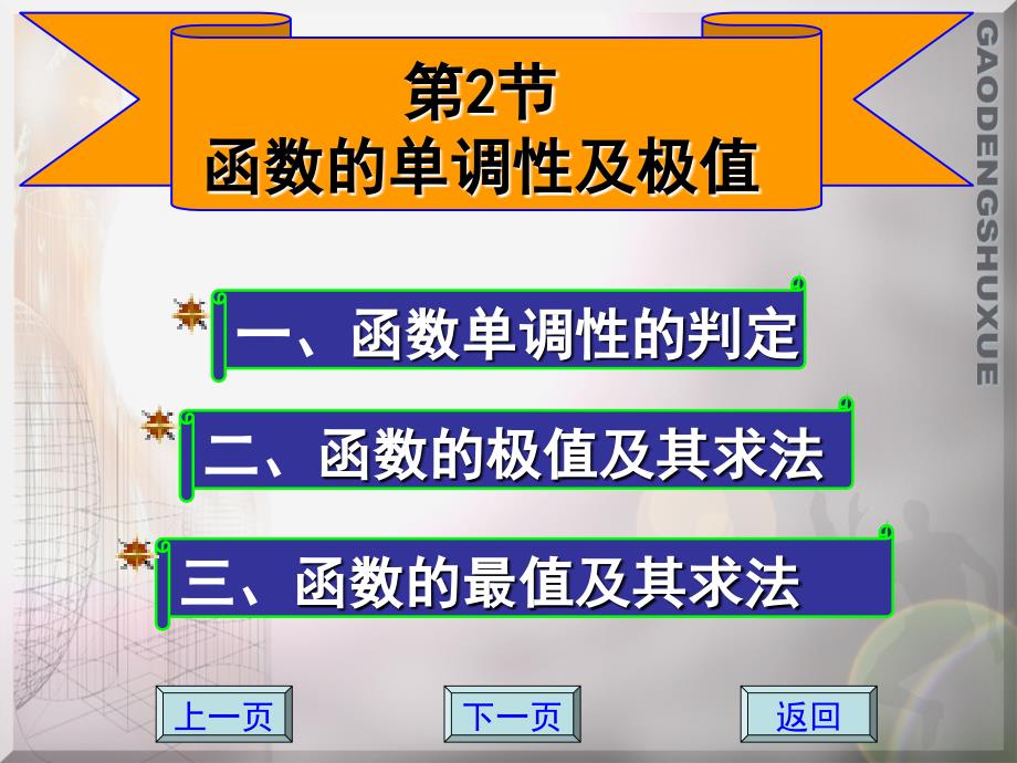 函数的单调性及极值课件_第1页