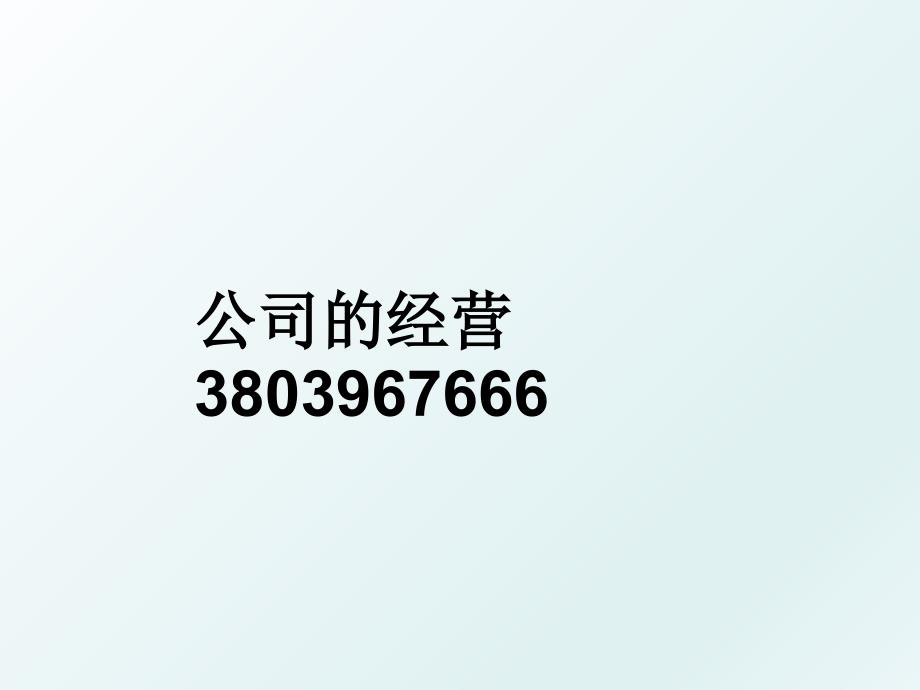 公司的经营3803967666_第1页