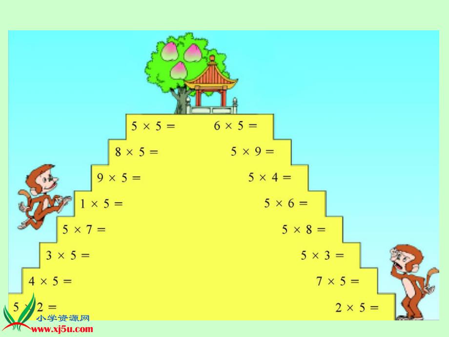 北师大版数学二年级上册《摘桃子》课件_第3页