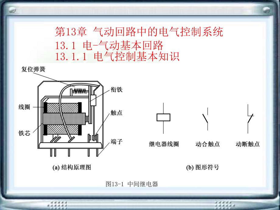 液压和气压传动技术第13章气动回路中的电气控制系统ppt课件_第1页