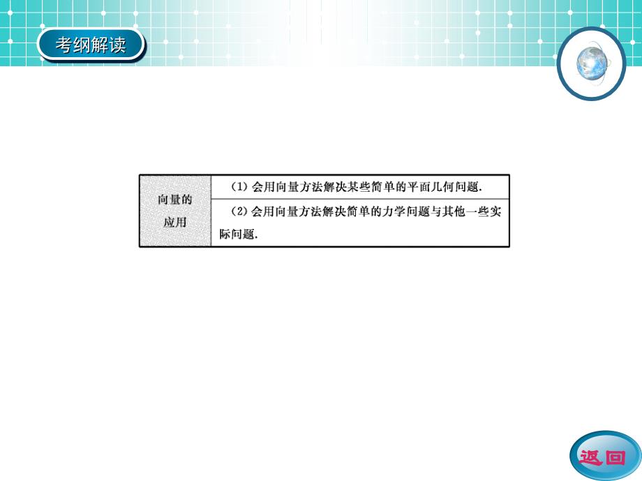 高考数学一轮复习学案课件第4编平面向量的应用举例_第3页