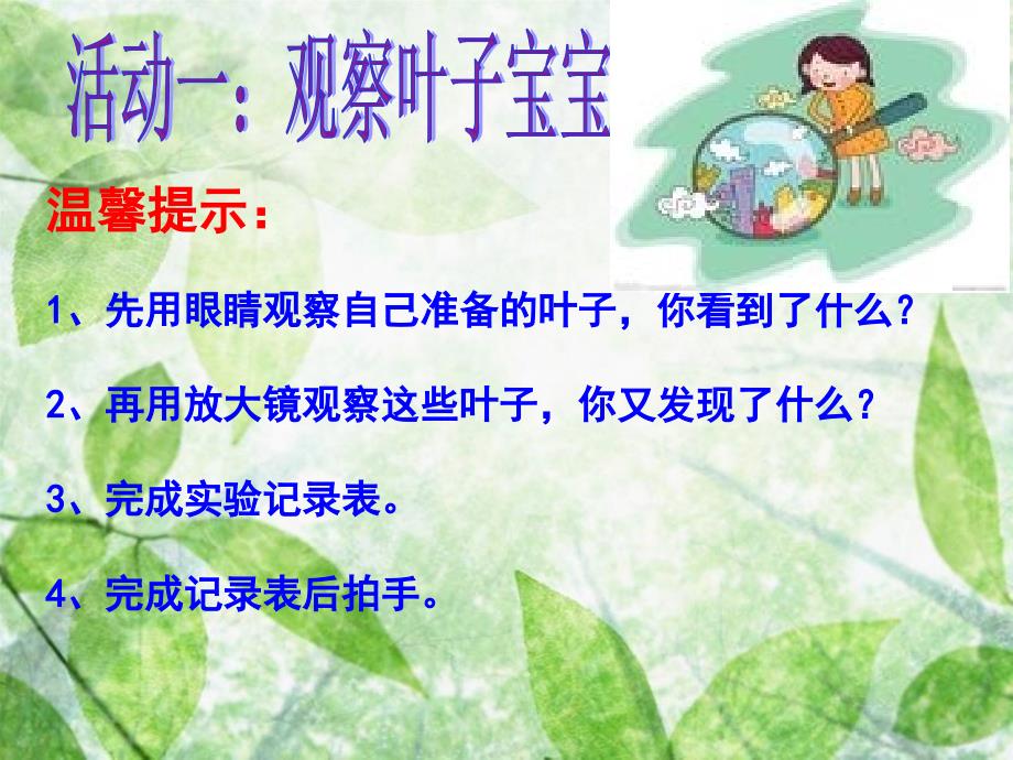 教科版科学三上《植物的叶》_第3页