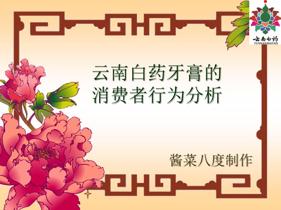 云南白药牙膏消费者行为分析_第1页