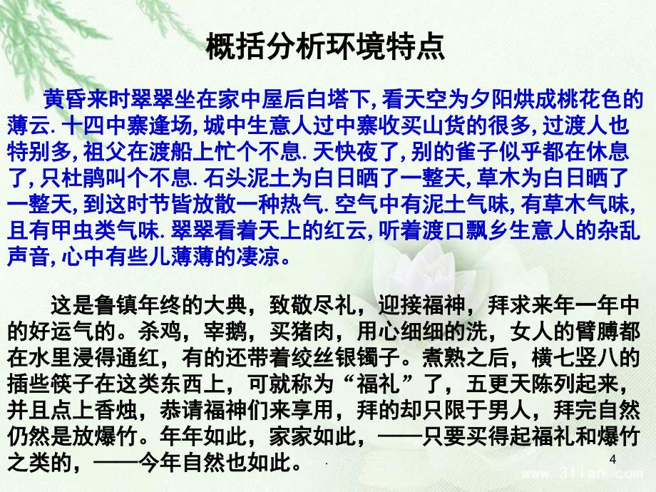 高考小说专题概括分析环境特点PPT精选文档_第4页