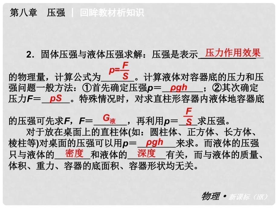 八年级物理下册 第八章 压强复习课件 沪科版_第5页