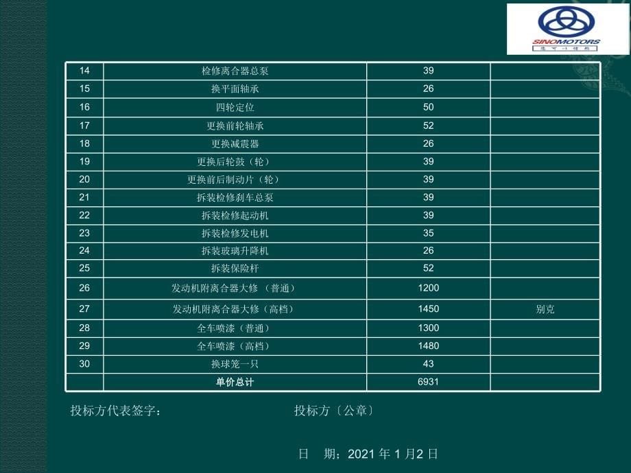 汽车维修投标书PPT课件_第5页