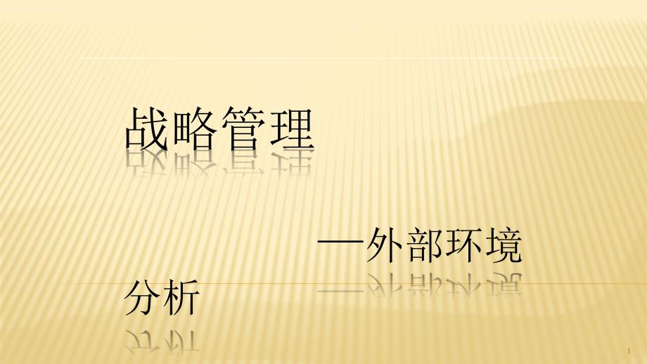 战略管理的外部环境分析_第1页
