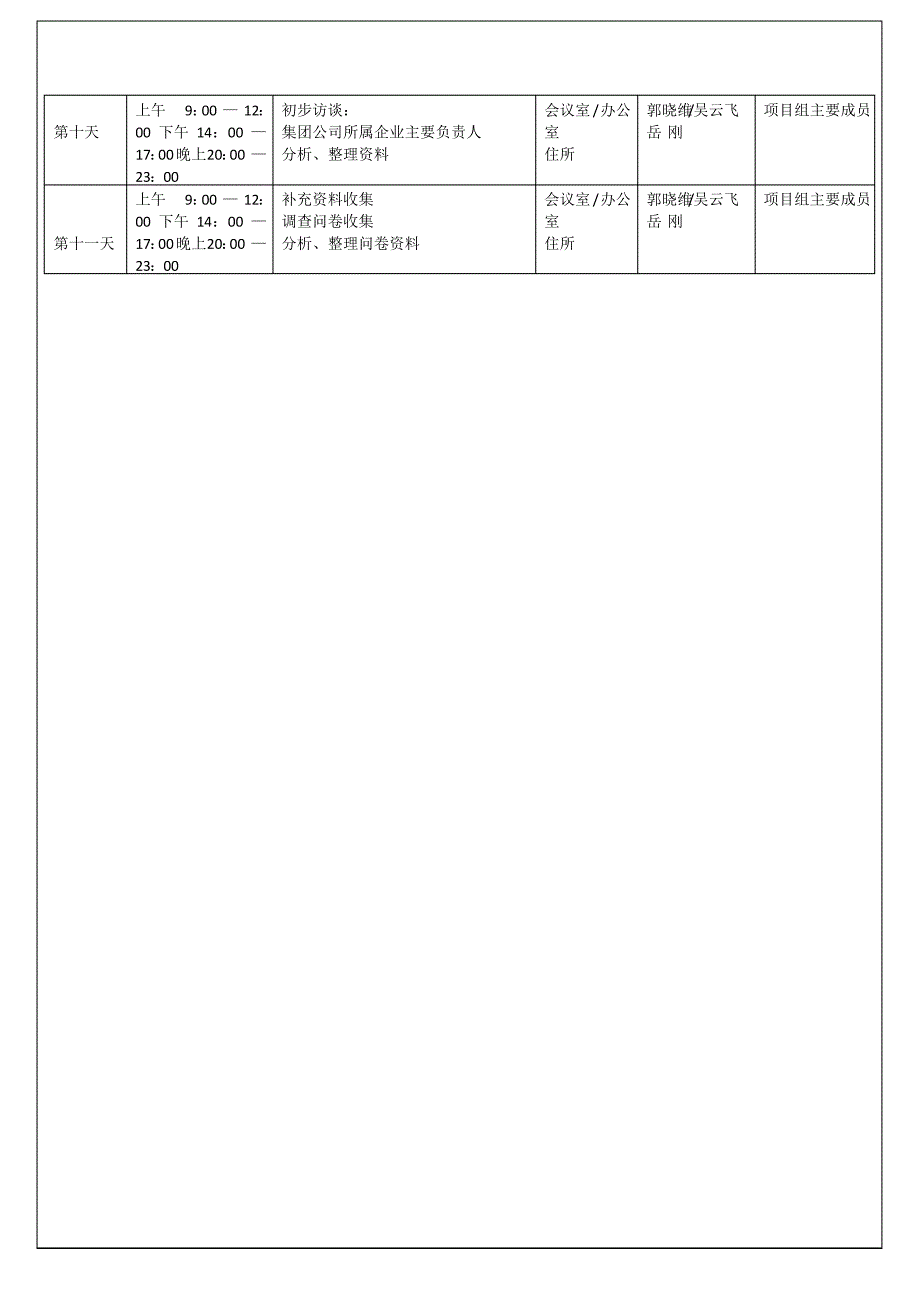 咨询项目现场工作计划_第4页