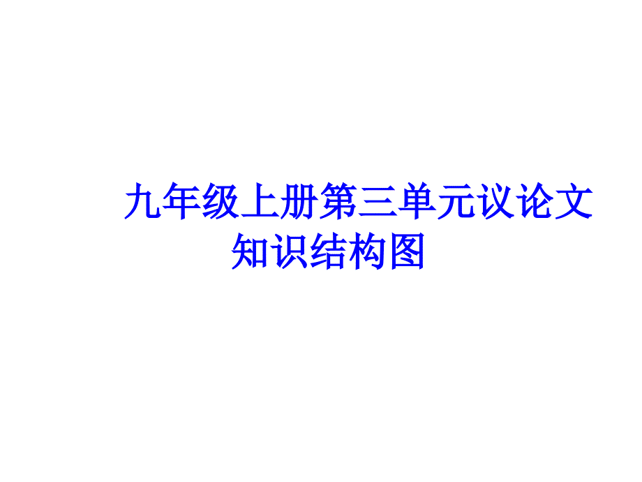 九年级语文第三单元知识结构图1_第1页