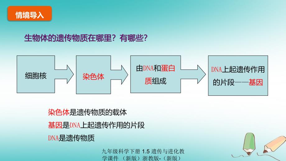 最新九年级科学下册1.5遗传与进化教学课件新版浙教版新版浙教级下册自然科学课件_第2页