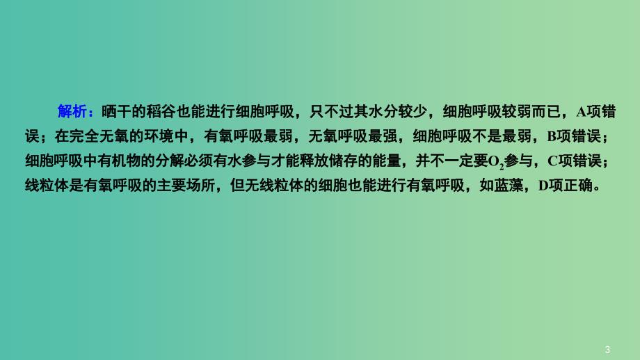 高三生物第一轮总复习 第一编 考点过关练 考点10 细胞呼吸课件.ppt_第4页