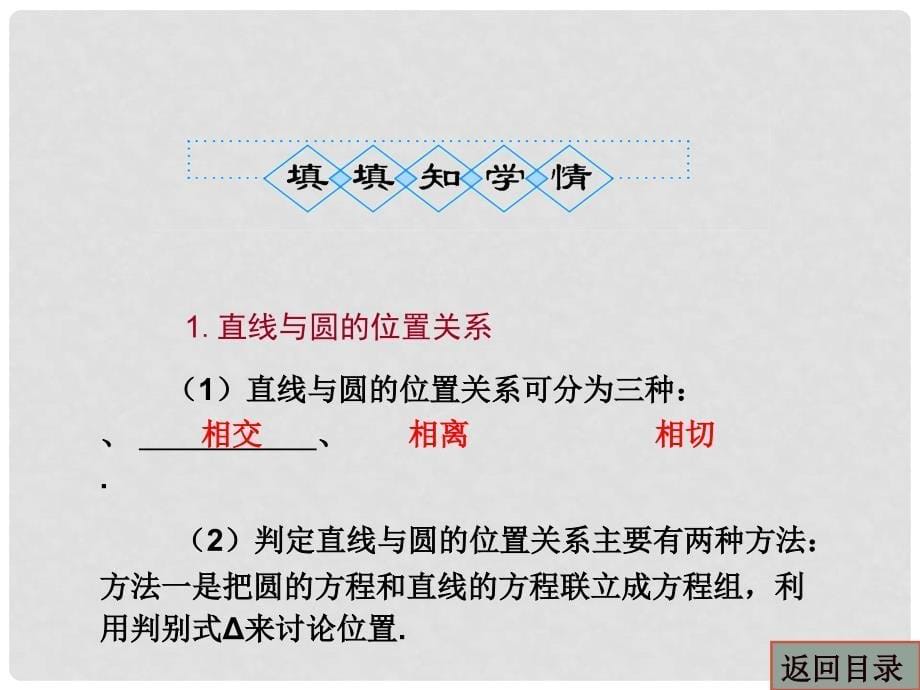 高三数学第一轮复习 第8编 4直线与圆 圆与圆的位置关系课件 新人教B版_第5页