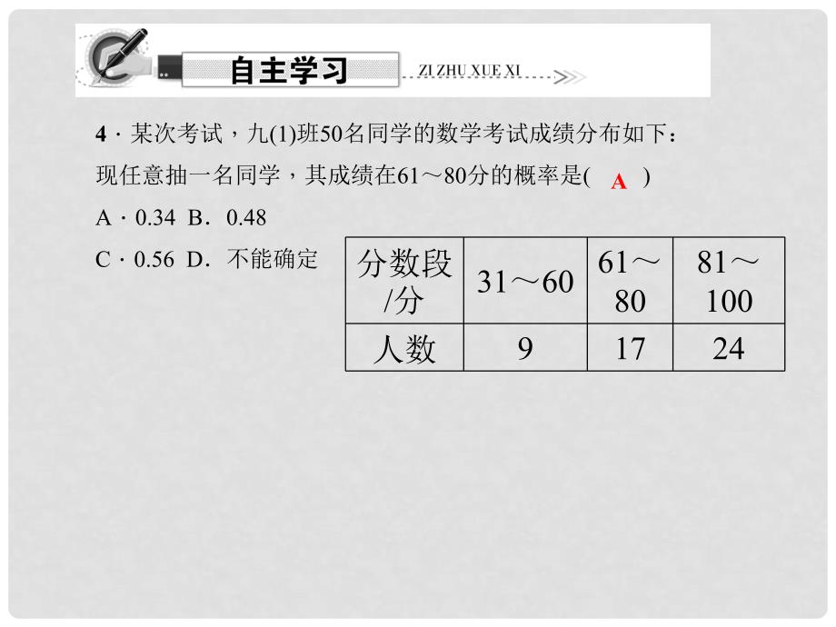 原九年级数学上册 3 概率的进一步认识单元复习（三）概率的进一步认识课件 （新版）北师大版_第4页