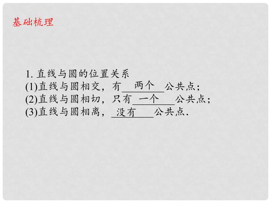 江苏省连云港市田家炳中学高三数学 84直线与圆、圆与圆的位置关系复习课件_第2页