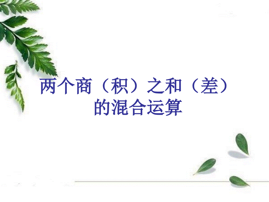 两个商积之和差的混合运算_第1页