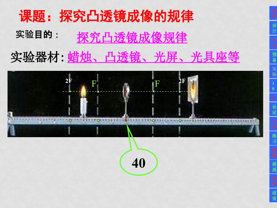 八年级物理 探究凸透镜成像的规律1 课件人教版_第4页